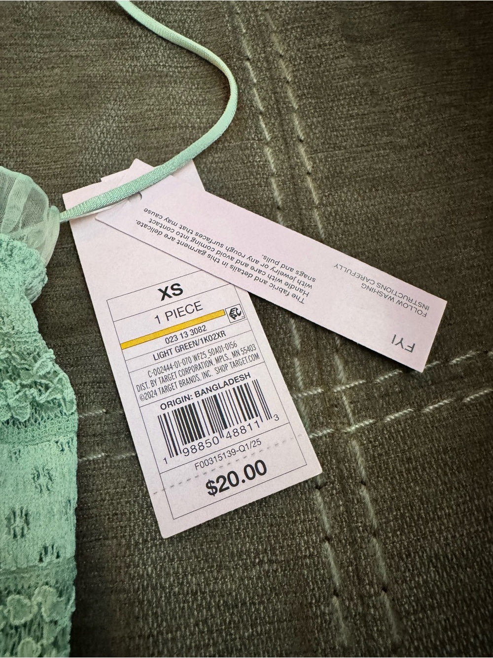 wild fable Mint Lace Ruffle Intimates - Picture 3 of 3